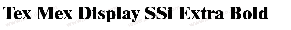 Tex Mex Display SSi Extra Bold字体转换